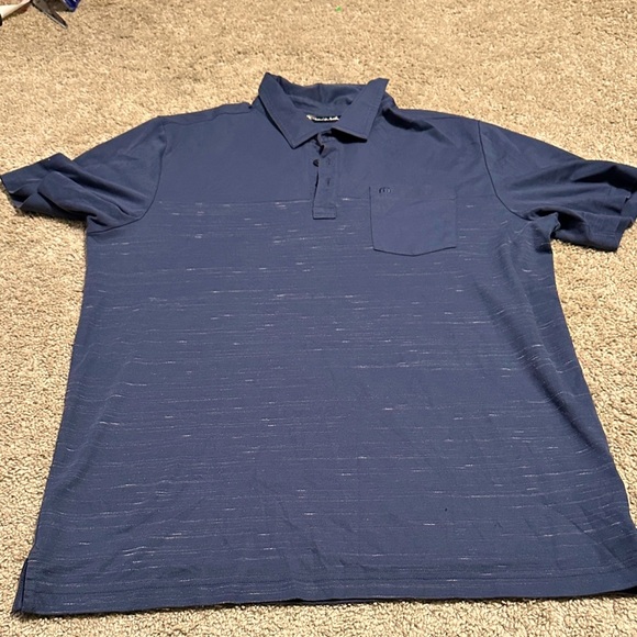 Travis Mathew Mens L Gray Heather Cotton Sport Polo Shirt Designer - Picture 1 of 5